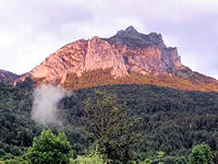 Berggipfel in Abendsonne